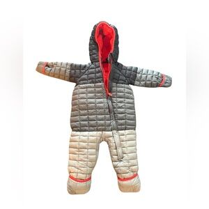 Snozo Quilted Fleece Lined Puffer Baby Snowsuit-Size 24 months- Color is Gray